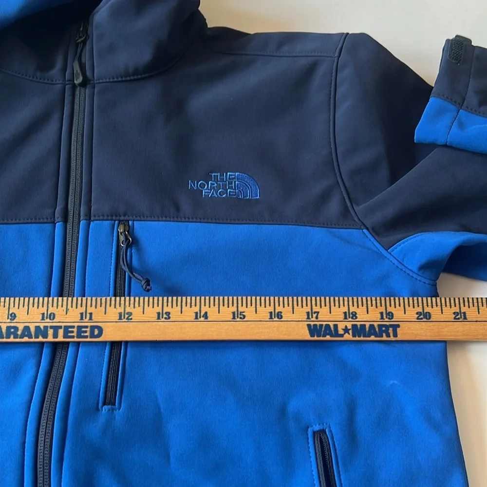 North Face Mens Small Apex Bionic Wind Soft Shell Jacket Cosmic Blue New Hiking